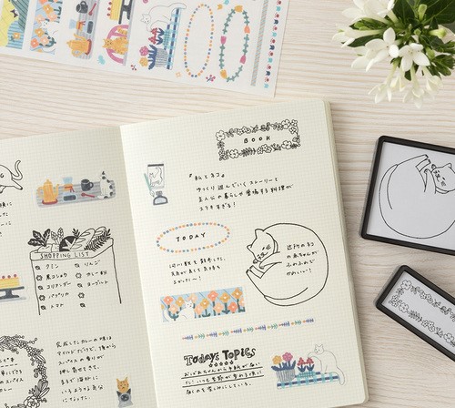 ミドリ　ゆるログシリーズ  ノート　B6　方眼罫２ｍｍ 　990円