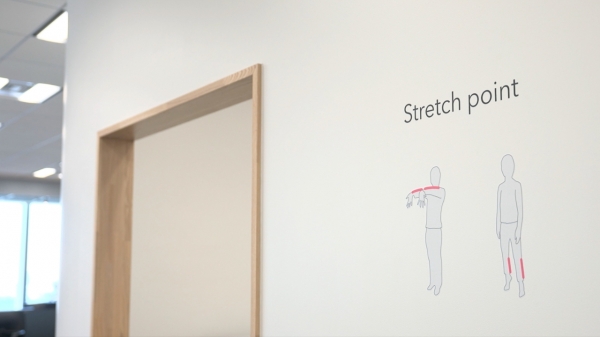 ストレッチポイントで隙間時間にストレッチ