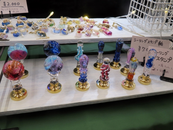 ガラスのシーリングスタンプ軸　たちばな硝子工房