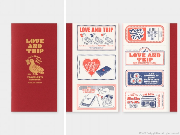 『トラベラーズノート リフィル LOVE AND TRIP レッド』レギュラーサイズ